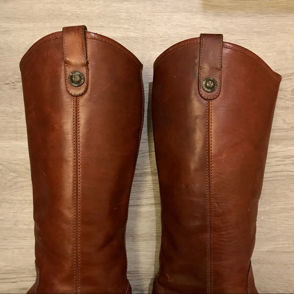 Frye Melissa Button Cognac Leather Knee High Boot - Picture 10 of 16